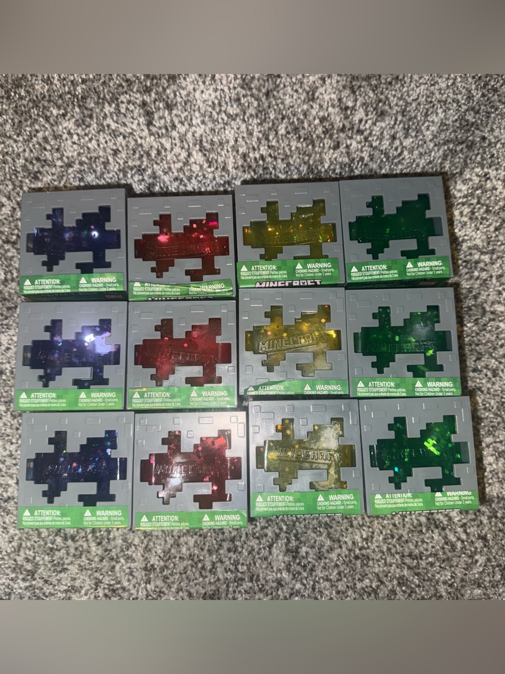 12 lot Minecraft Jelly Cube New In Box Like Nee Doh Squishy Cube bundle